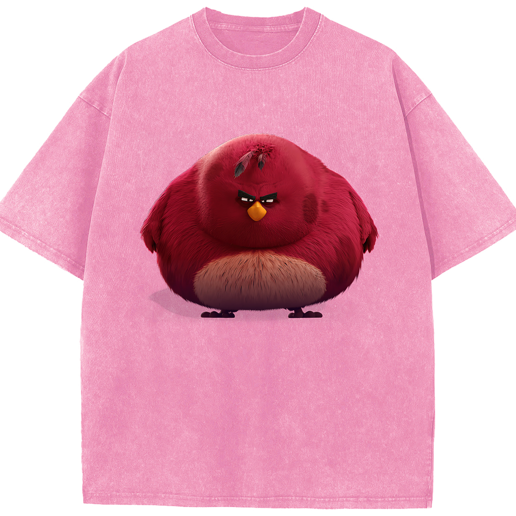 （画像用） Angry Birds アングリーバード 綿100% ヴィンテージ風 半袖Tシャツ（フロントプリント）